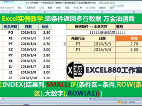 【视频教程】Excel单条件查找返回多行数据的一对多查找函数套路 万金油函数详解 筛选查找