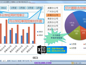 【视频教程】EXCEL高逼格多图联动动态图表 切片器 按钮可选控制单图或者多图