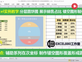 【视频教程】Excel图表美化技巧 分层彩虹圆饼图展示季度销售额占比