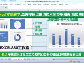 【视频教程】Excel点击切换4种不同类型图表 图表高级应用 控件 动态图