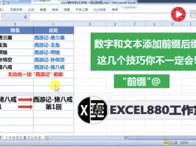 【视频教程】Excel文本添加前缀后缀的技巧