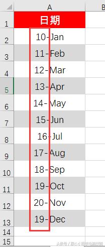 不想让Excel单元格的日期以数字显示，而以英文月显示，你会吗？
