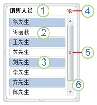 数据透视表切片器元素